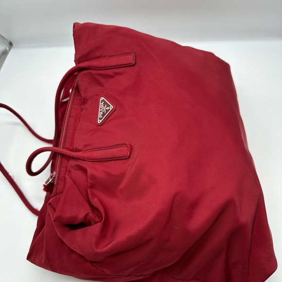 Prada Red Tessuto City Tote Bag - Picture 6 of 10